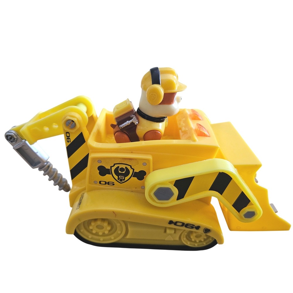 Paw Patrol Rubble Deluxe Movie Transforming Bulldozer Vehicle with Lights Sounds